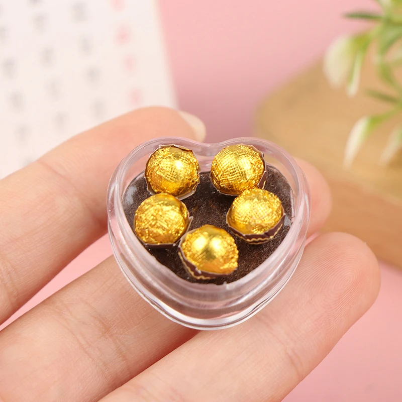 Dollhouse Chocolate Gift Set Box 1:12 Mini Chocolate Toy Model Miniature OB11 Filming Props Simulation Scale Kawaii Decor Crafts
