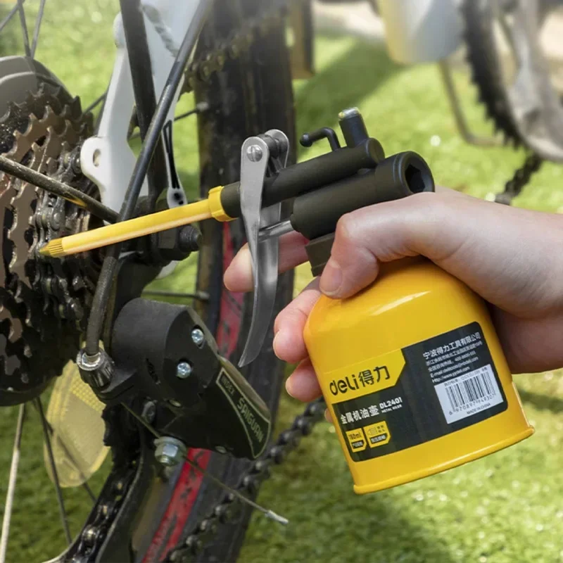 Clear Oil Can High Pressure Oiler Grease Gun Extended Sprinkler Plastic Oil Pump Cans Mini Home Injector Can 180-500ml
