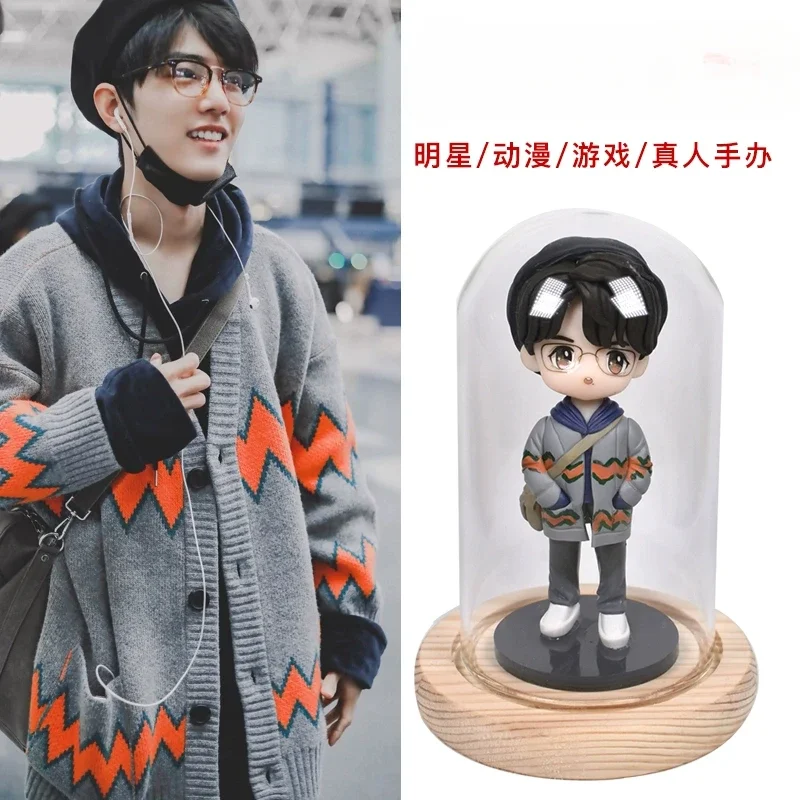 Handsome Zang Hai Zhuan Xiao Zhan Ancient Costume The Untamed Orange Suit Figure Figurine Doll Toy Model New Gift 10cm