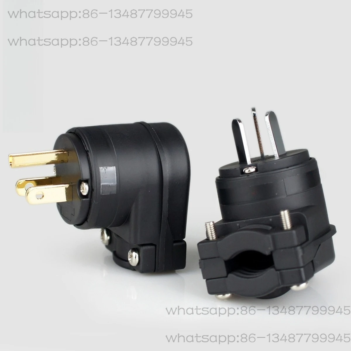 

I Fever Audio L-type Copper Power Plug, Plug Tail 7-shaped Elbow, American Standard Power Plug (two in A Pack)