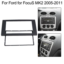 2 Din Stereo Radio Navigation Fascia Panel Frame Trim For Ford For Focus For C-Max DVD Navigation Audio Modification Frame Audio