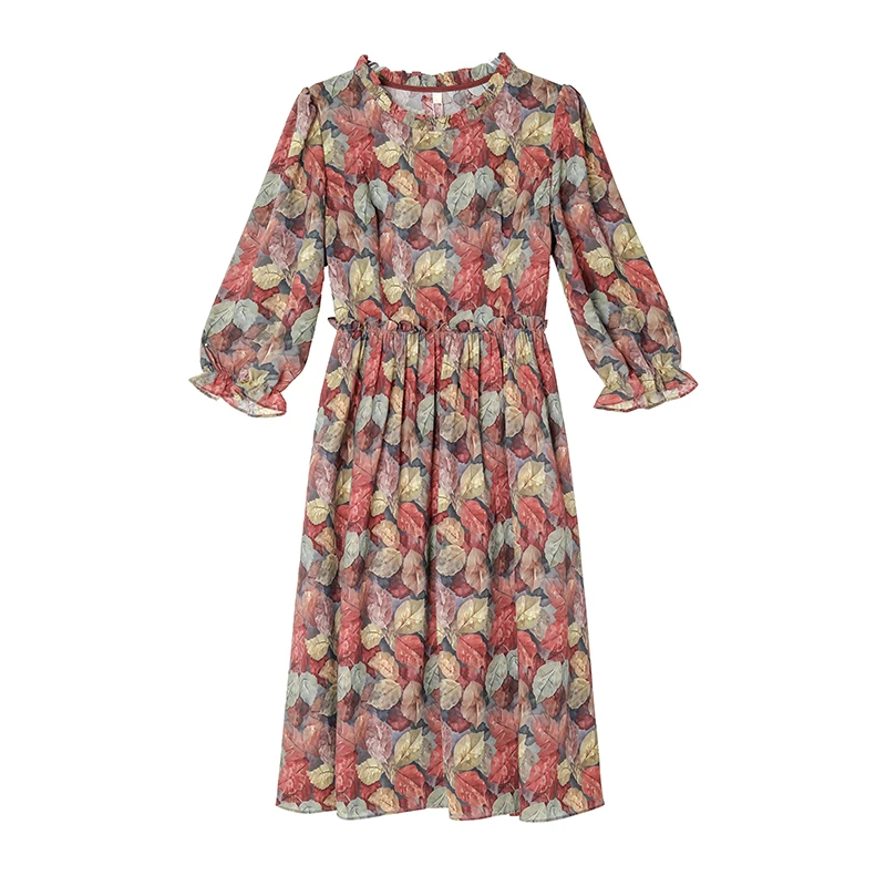 Vestido Midi de seda con lunares y estampado negro de verano para mujer, vestido elegante ajustado con volantes y cuello en V, vestido de noche de fiesta Vintage Hepburn 2025