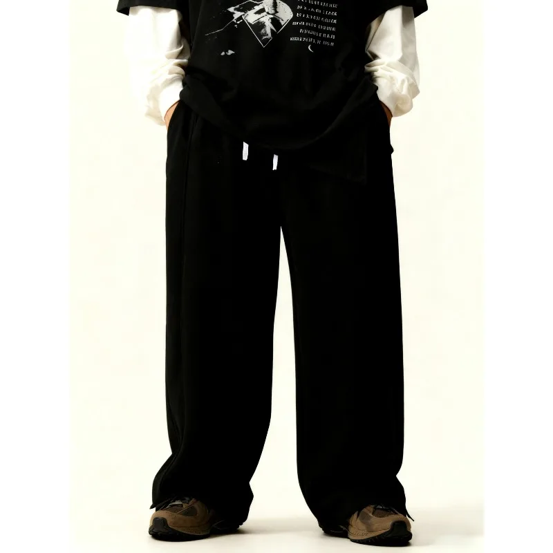 

Новые осенние и зимние мужские свободные спортивные брюки, повседневные прямые брюки, мужские повседневные спортивные брюки для бега