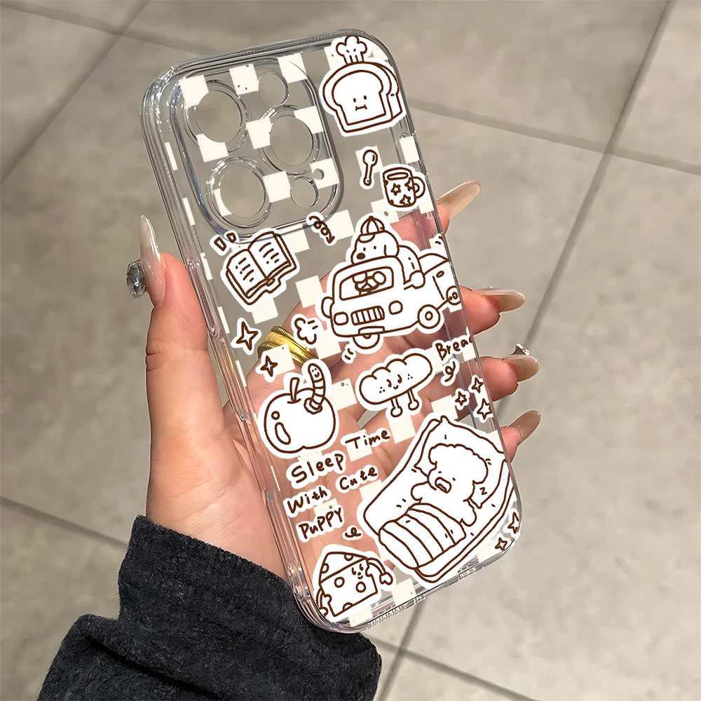 Cute Pet Daily Silicone Phone Case for iPhone 17 16 15 14 13 12 11 Pro Xs Max Air Mini 7 8 6 6s Plus SE 2020 2022 Cover