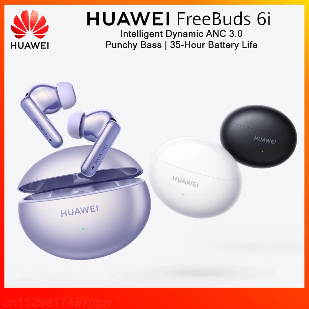 Original HUAWEI FreeBuds 6i Wireless Headphones Bluetooth 5.3 Intelligent Dynamic ANC 3.0 Punchy Bass In-ear Earbuds