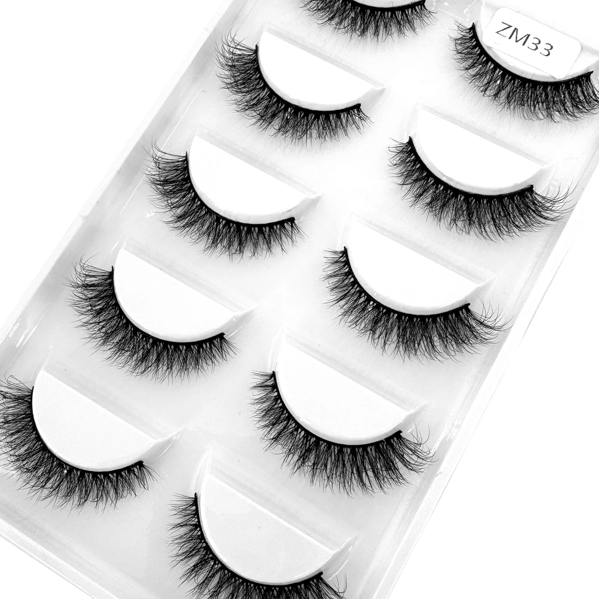 5 Paar natürliche lange falsche Wimpern gefälschte Wimpern langes Make-up 3D-Nerzwimpern Verlängerungswimpern wiederverwendbare Nerzwimpern für Schönheit – Detail 5