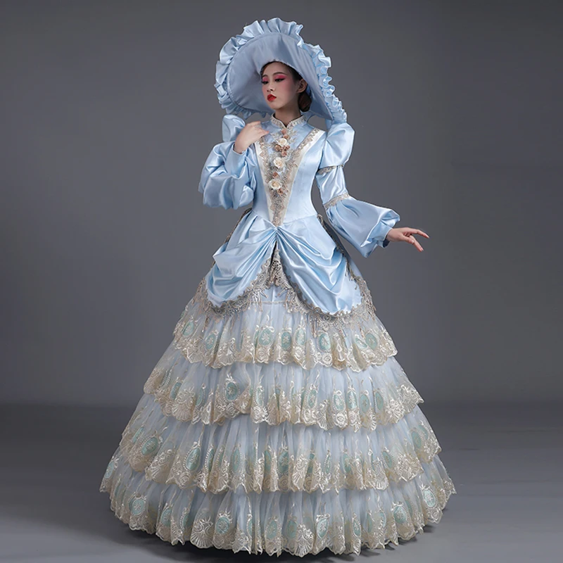 Ballkleid mittelalter liche Marie Court Abendkleider Renaissance Barock historische Abschluss ball Party Kleider Halloween