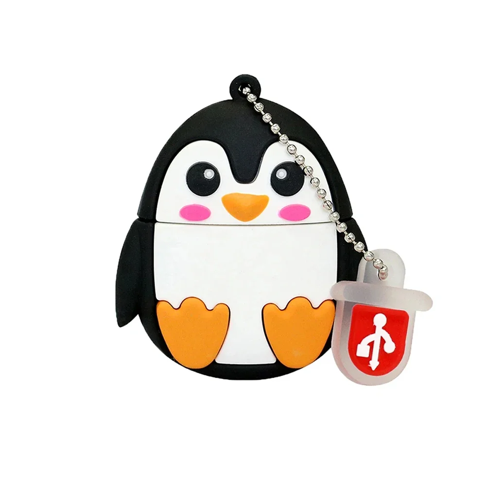 Usb 2.0 bonito pinguim coruja raposa pen drive dos desenhos animados flash drive pendrive 4gb 8gb 16gb 32gb 64gb 128gb u disco animal memória vara presente