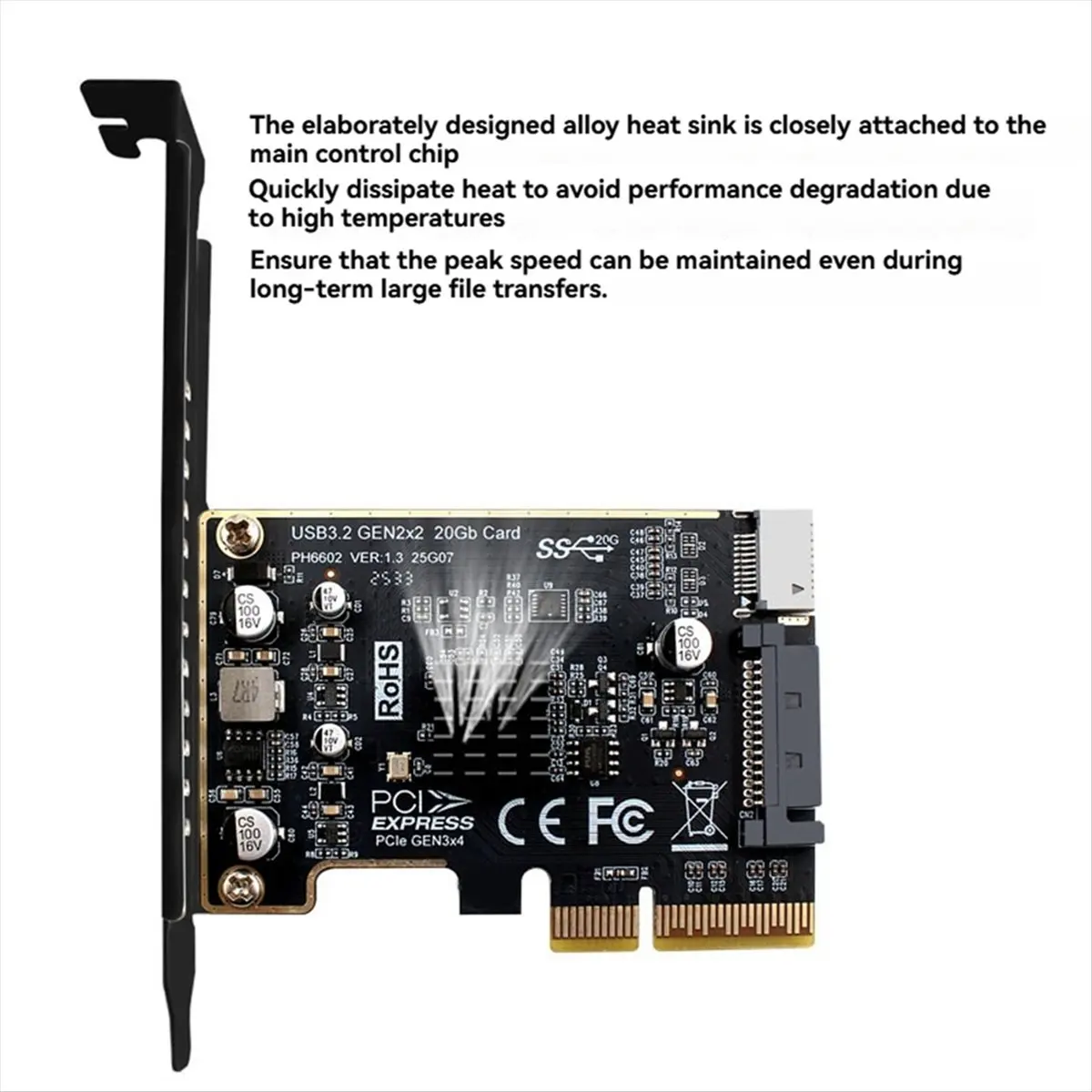 a43i-pci-e-to-type-e-拡張カード-pcie-x4-to-type-e-usb-32-20gbps-拡張カード-タイプ-c-フロントパネルマウントアダプター用