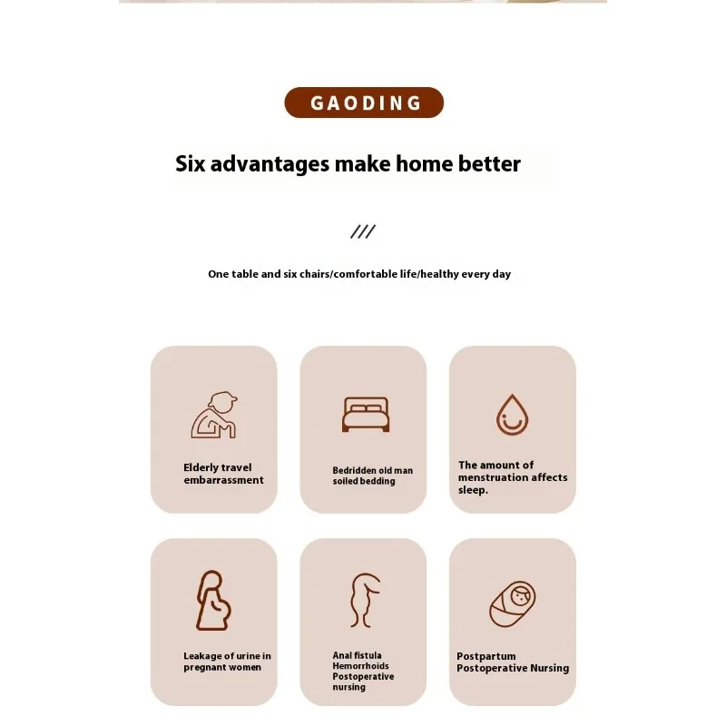 Reusable Adult Incontinence Underwear Leak-Proof Washable Waterproof Briefs for Elderly Seniors Anti-Leakage Absorbent Panties