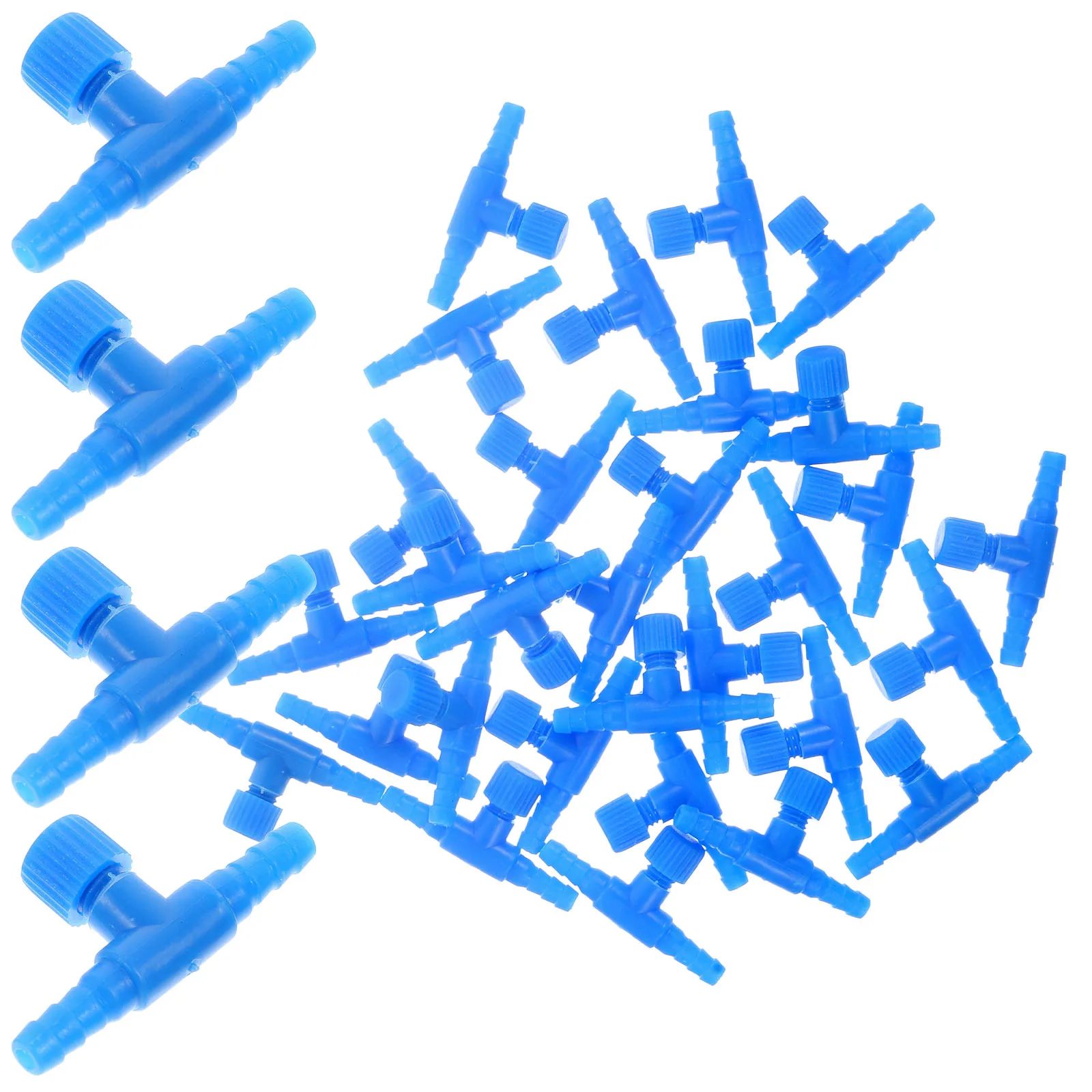 

30 Pcs Compact Plastic Tiny Aquarium Valves Fish Tank Regulator Wear Resistant T Shaped Daily Use Air Pump Accessories
