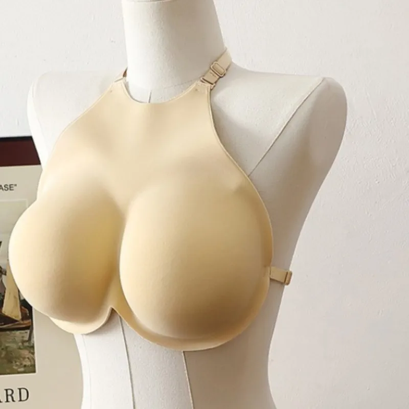 Realistic Crossdressing Sponge Breastplate Artificial Breast Forms With Adjustable Straps For Crossdresser Drag Queen Cosplay