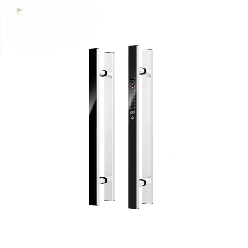 Fingleprint Card Password Digital Glass Door Handle Electric Smart Handle Lock For Access Control System HOT SALES