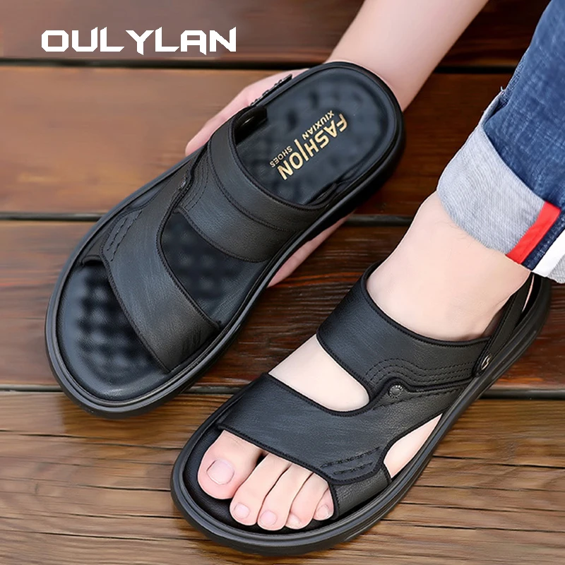 

Mens Casual Fashion Sandals Summer Outdoor Open Toe Beach Shoes Breathable Slippers Indoor Soft Bottom Comfortable Non-slip