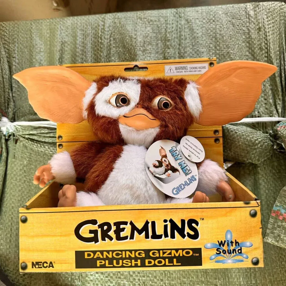 New In Stock Original Neca 30630 Gremlins Dancing Gizmo Plush Doll Toys 20cm Gremlins Anime Figure Laser Marking Plush Toy Gift