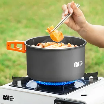 Txz-屋外折りたたみ式調理器具セット、ポットボイラー、ウォーターケトル、フライパン、スープポット、ファイヤースターター、ストレージトランジションアクセサリー、キャンプ