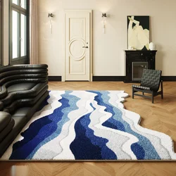 Irregular Shaped Plush Carpet Fluffy Soft Bedroom Decor Bedside Rug Home Washable Floor Mat Nordic Style Carpets for Living Room