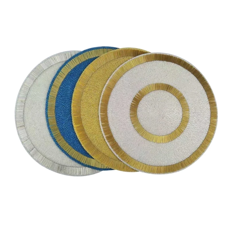 36cm Handmade beaded placemat cloth table Decorative setting decor cushion Vase