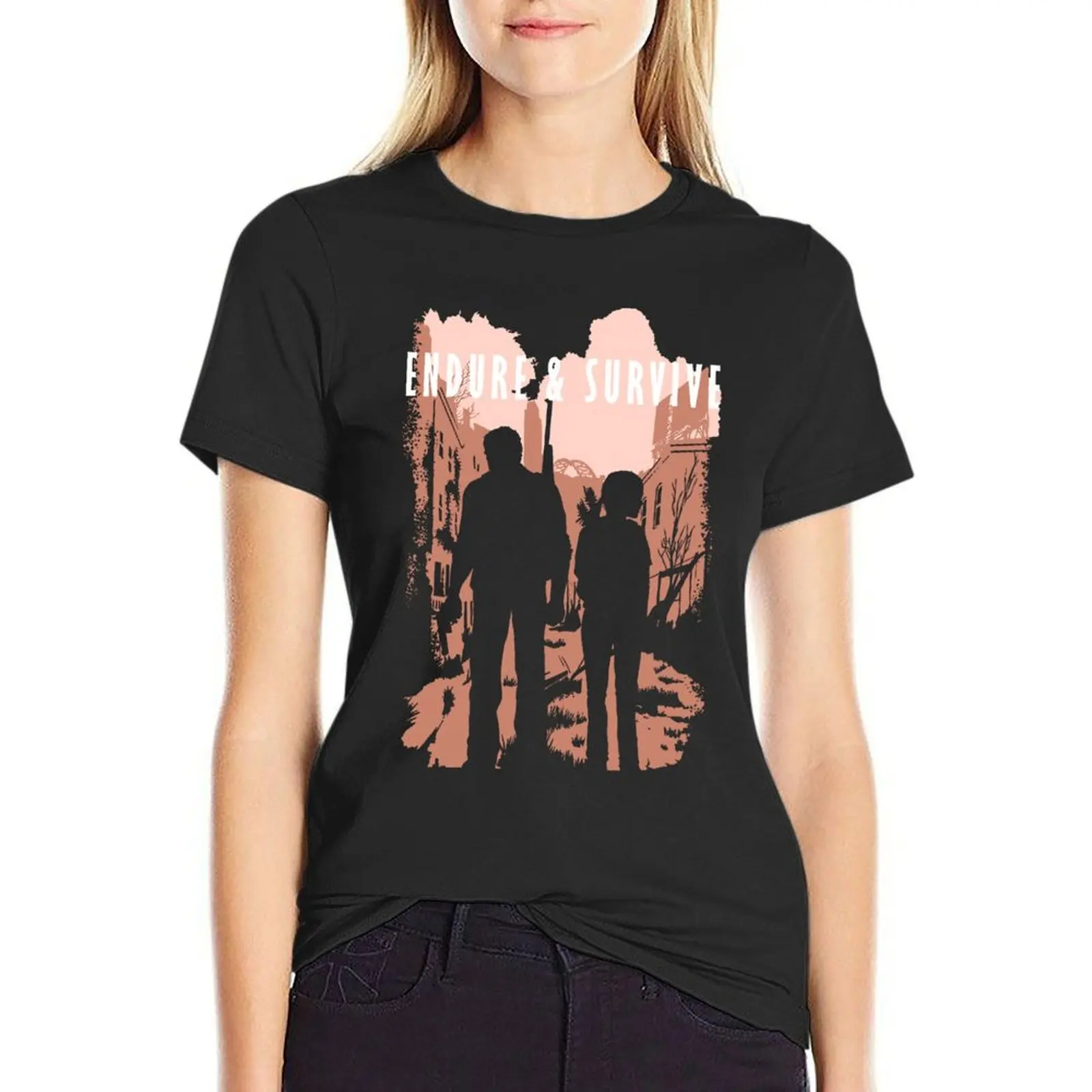 

The Last of Us Endure and Survive T-Shirt Blouse vintage aesthetic clothes western t shirts for Women