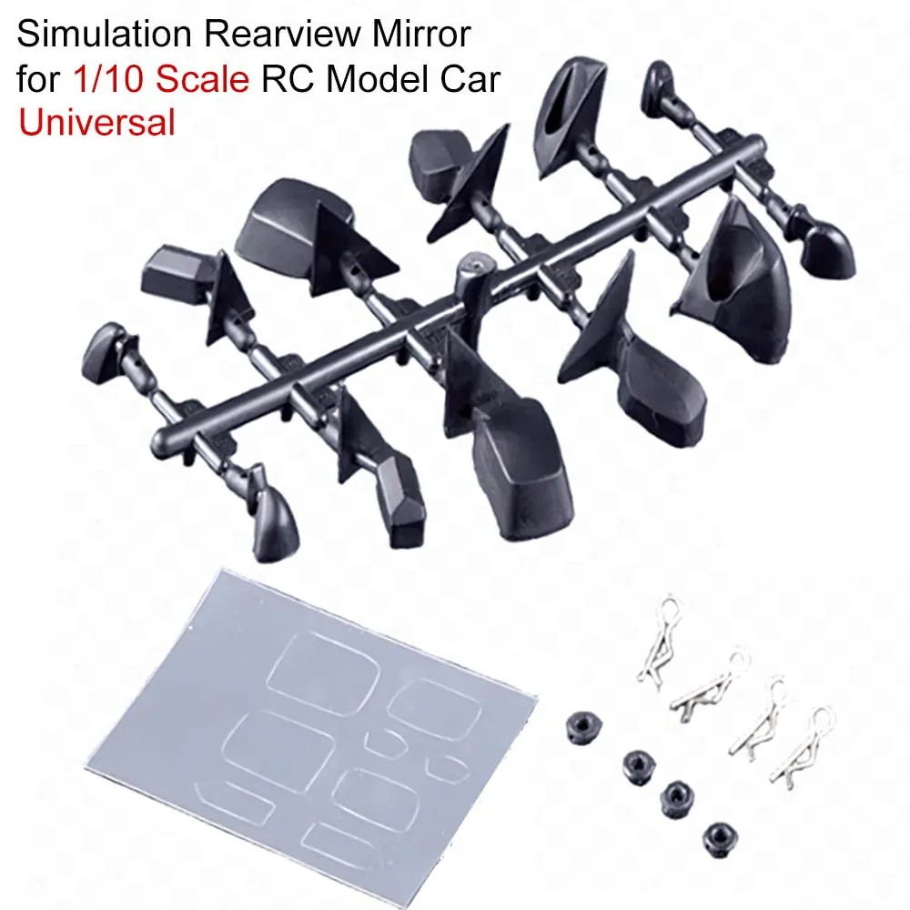 

Simulation Rearview Mirror for 1/10 Scale RC Model Car Universal Rear View Mirrors Upgrade Parts