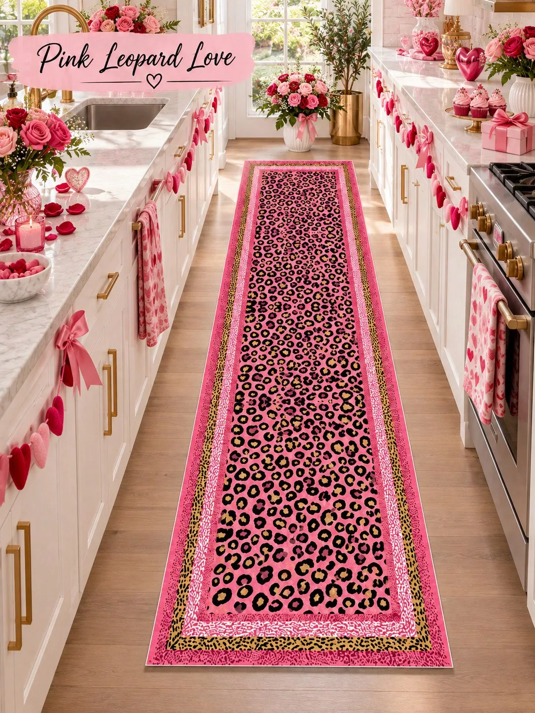Leopard Aisle Runners Animal Spot Design for Hallway Kitchen Entryway Bedroom Living Room Floor Decor Runner Rugs for Home Apartment Corridor Anniversary Birthday Gifts for Family Friends Long Carpet for Indoor Porch Dining Room Office Studio