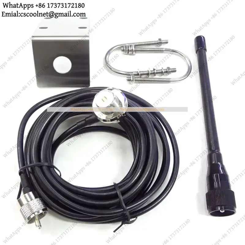 VHF Marine Antenna 156–163MHz – Waterproof Rubber Mast Aerial with 5M RG-58 Cable for Boat & Sailboat