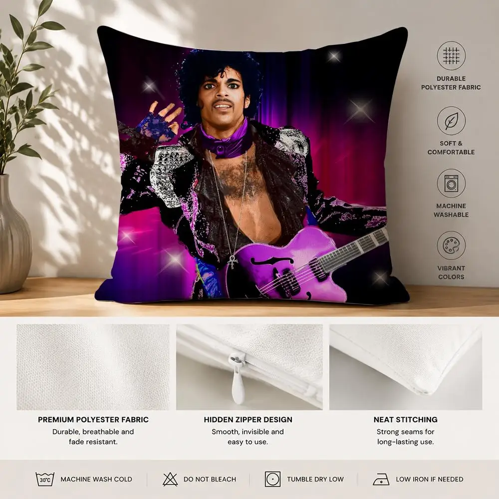 Funny P-Prince Singer Cushion Cover 40x40cm Square Decorative Sofa Cushion Cover Bedroom Living Room Home Decor Gift
