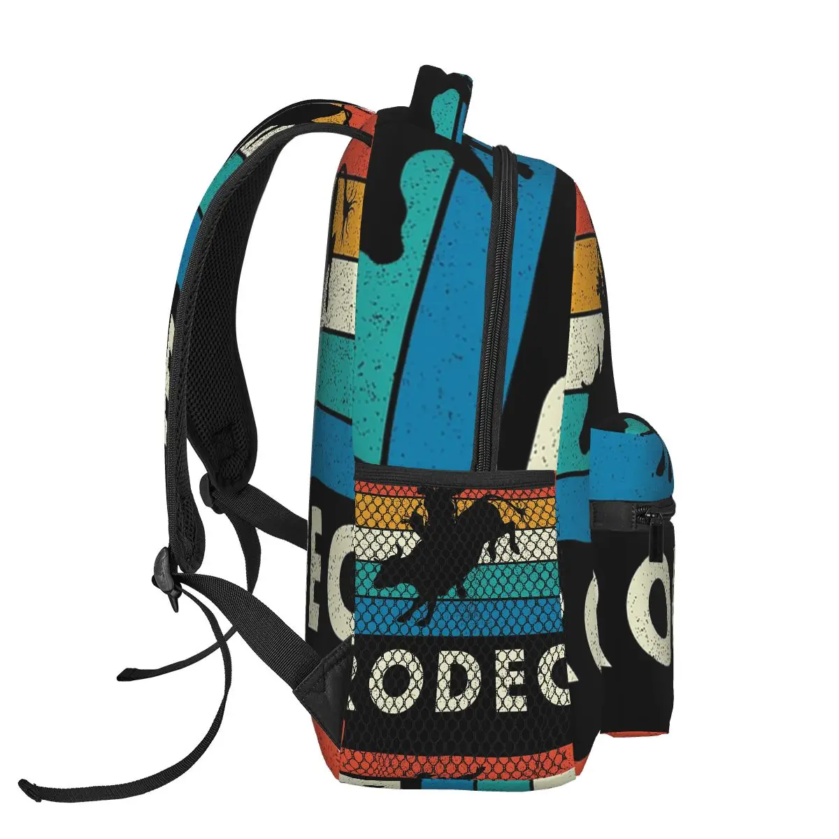 Mochilas de montar de Rodeo - Bull Vintage para niños y niñas, mochilas escolares de dibujos animados, bolso de hombro de gran capacidad