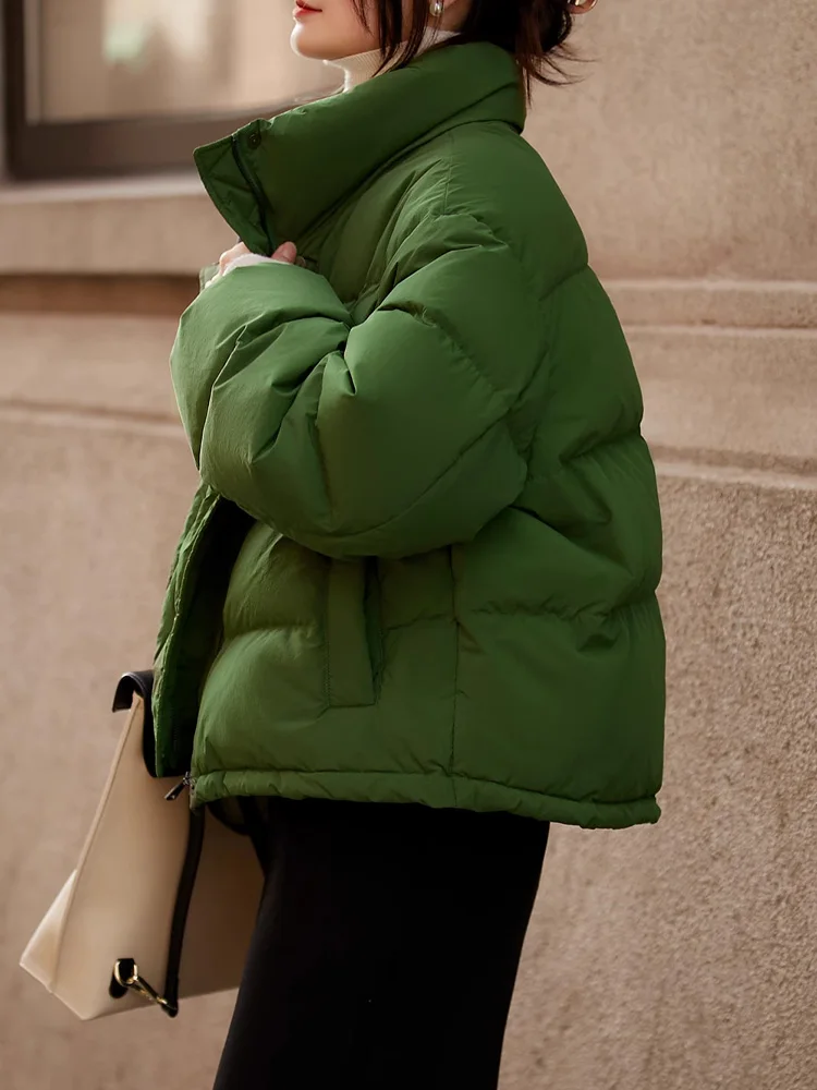 SuyaDream-jaqueta acolchoada para mulheres, casaco, 90% ganso, gola, reversível, parkas pesados, outono, inverno, 2023