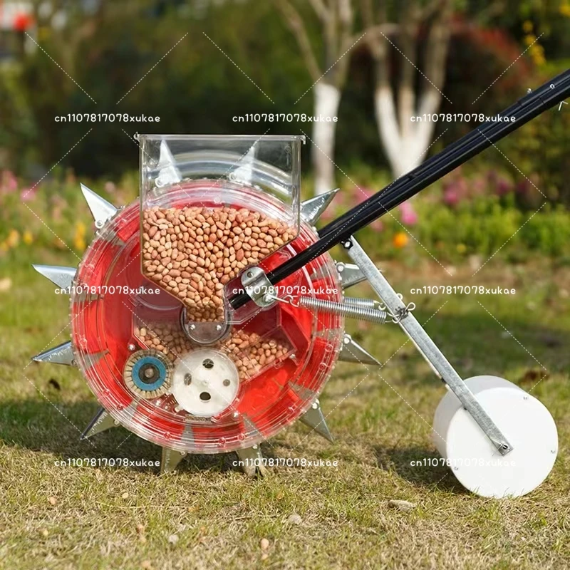 طبل بذارة اليد دفع الذرة الفول زارع بذارة الأرز مع الأسمدة الموزعات دليل آلة بذارة زارع الفول السوداني