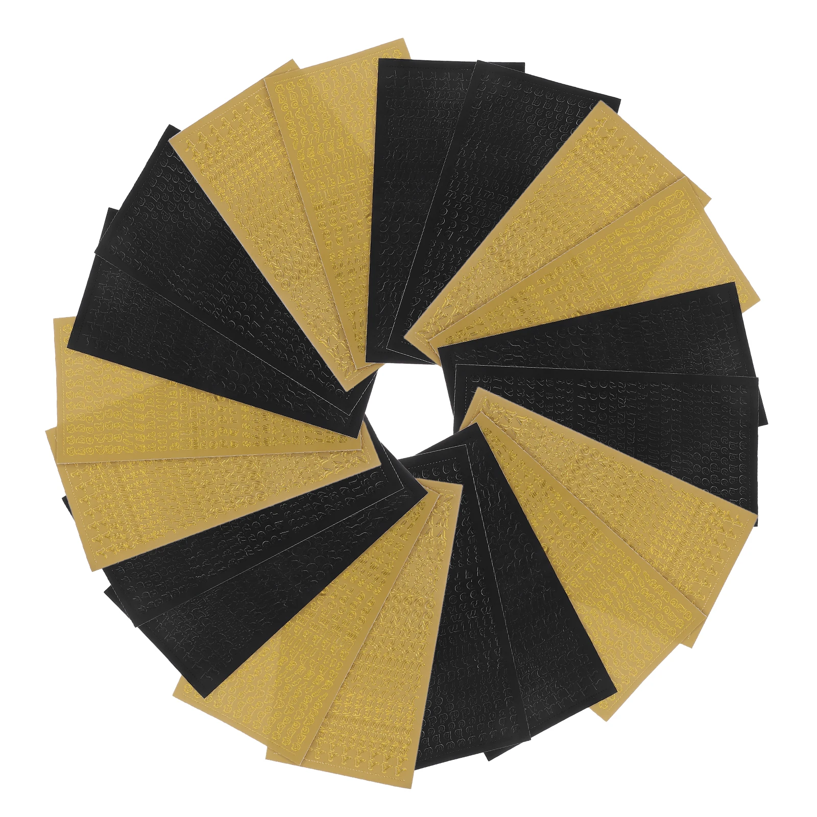 

20pcs 20 Sheets Gold Glitter Self Adhesive Letters For Diy Journaling Scrapbooking Craft Supplies Album Photo Cards Stickers