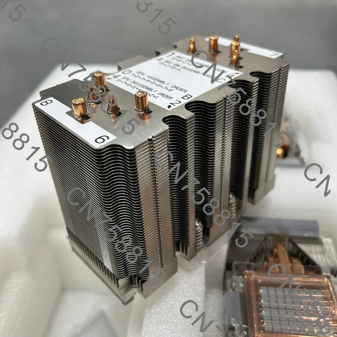 10 all-copper tube design, good heat dissipation effect, with silicone grease 11cm，New V100 SXM2 radiator