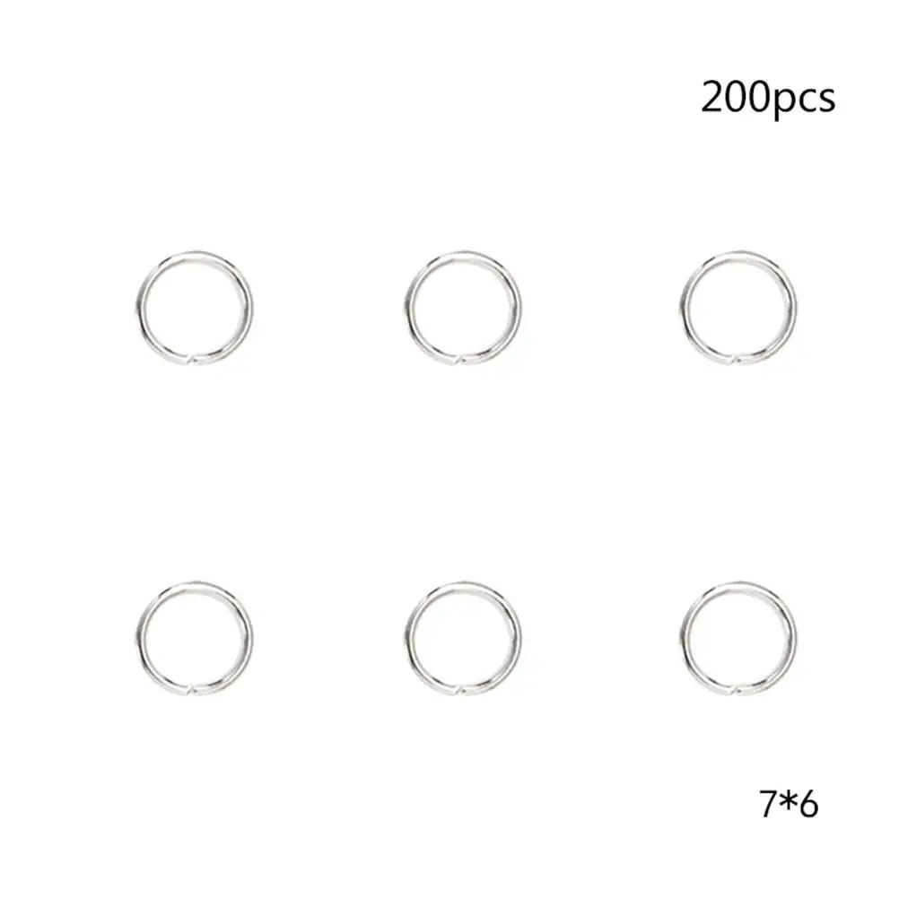 

200 Pcs Ring Buckle Split Rings Key Spring Coil Bag Chain Circle Open for Jewelry