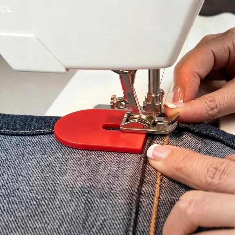 AttireTrove2Pcs 3mm+4mm Sewing Seam Guide Tool Jeans Thick Fabric Sewing Leveler Presser Foot Helper Sewing Machine Presser Foo