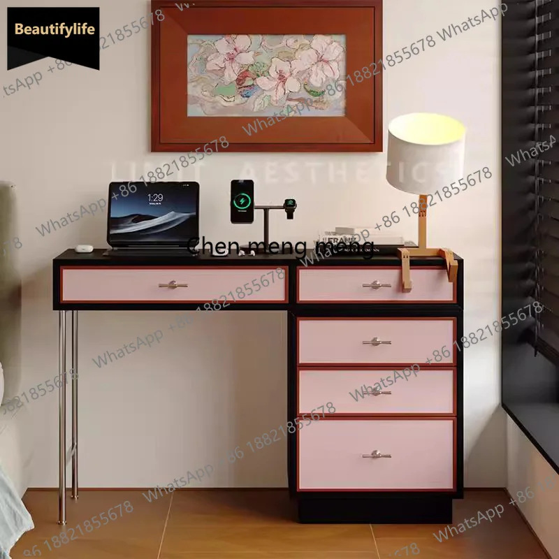 

B567 Pink Bedroom Vanity Table Cosmetics Garden Desk Storage Dressing Table Chair Jewelry Living Room Penteadeira Home Furniture
