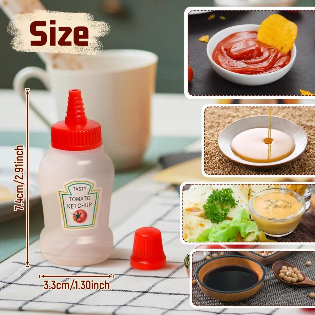 Mini Seasoning Bottle Empty Salad Dressing for Restaurant Kitchen Camping