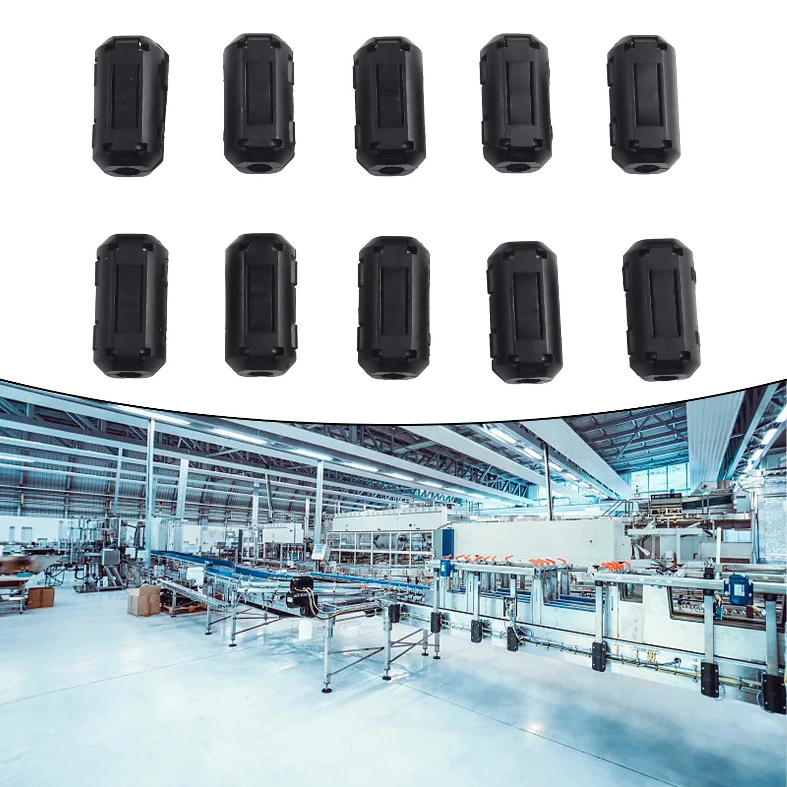 Filtro anti-ruído com núcleo de ferrite TDK, 5mm, clipe de cabo em forma de anel, RFI EMI para cabos de 5mm de diâmetro, 10 peças