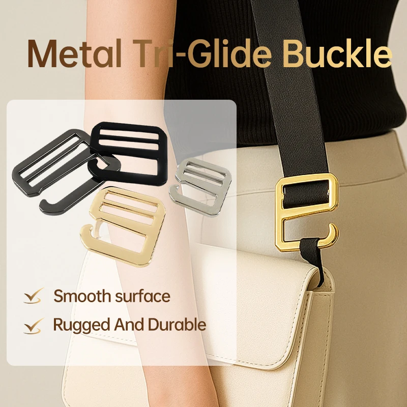 

2/5/10Pcs 20/26/32/38/50mm G-shaped Hook Buckle Bag Strap Side Carabiner Clip Adjust Metal Buckles Webbing Belt Tri-Glide Slider