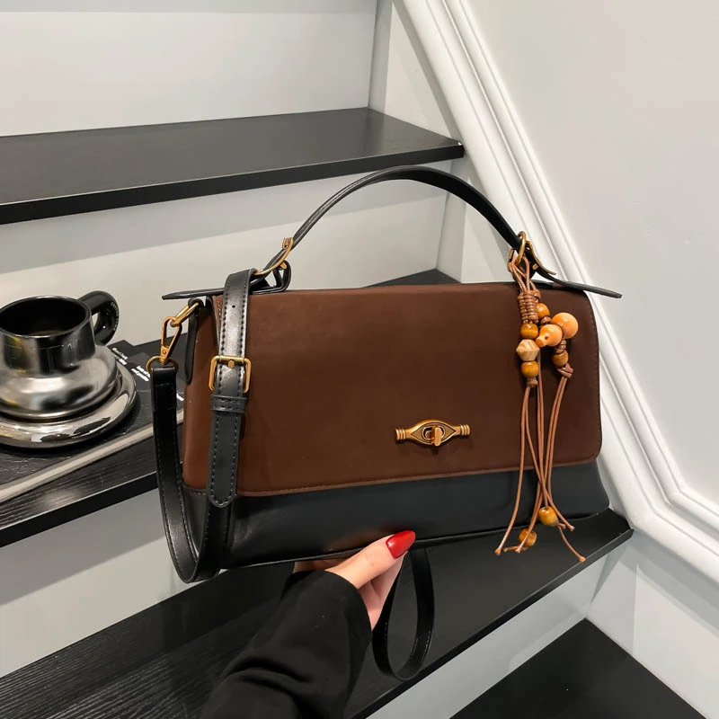 

Стильная женская сумка из элегантной кожи, популярный классический стиль со съемной цепочкой для универсального использования