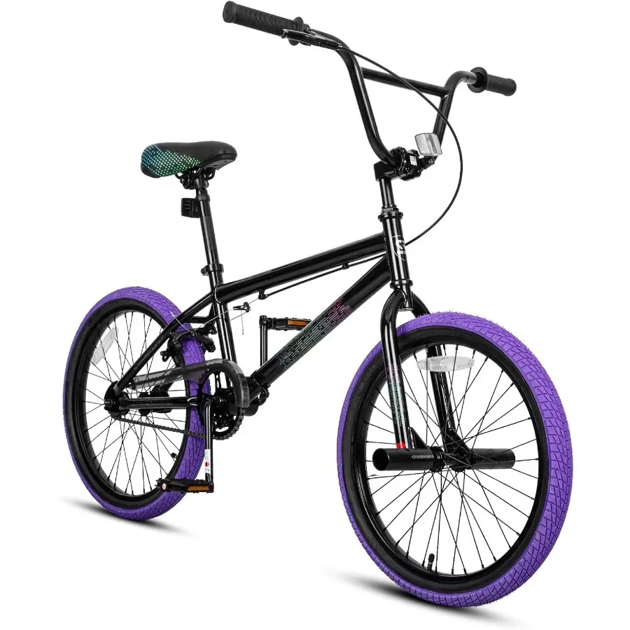 `20" Freestyle BMX Bike for Boys & Girls, Trick Stunt Bicycle, Youth BMX Bicycle for Street & Park Freestyle Riding`