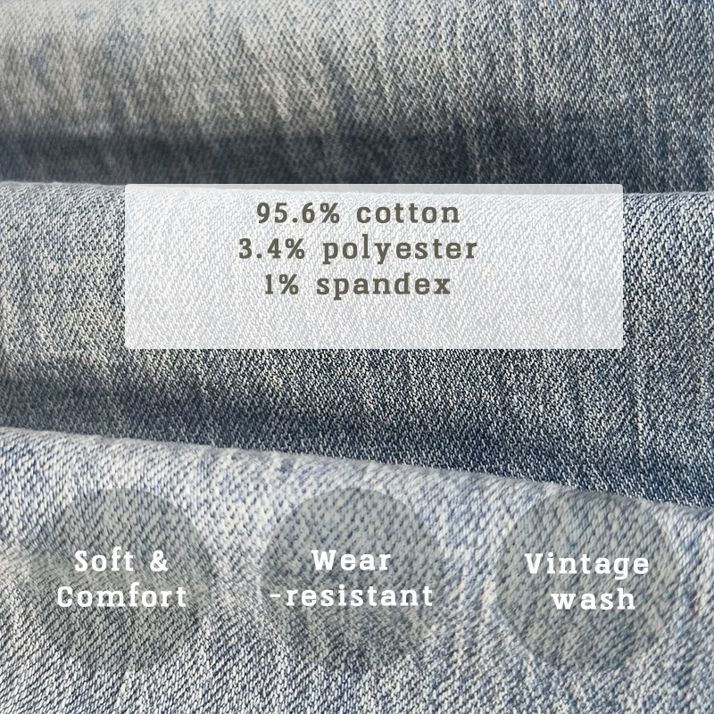 2024 Summer Spring New Casual Vintage Jeans for Men Clothing Washed Soft Cotton Loose Straight Man Pants Baggy Jeans KK1012-1