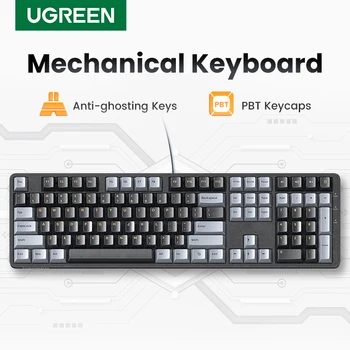 Ugreen מקשים מכני 108 pbt keycaps קווי מקלדת אדום מתג רוסי/קוריאני/en עבור שולחן העבודה הנייד חלונות mac