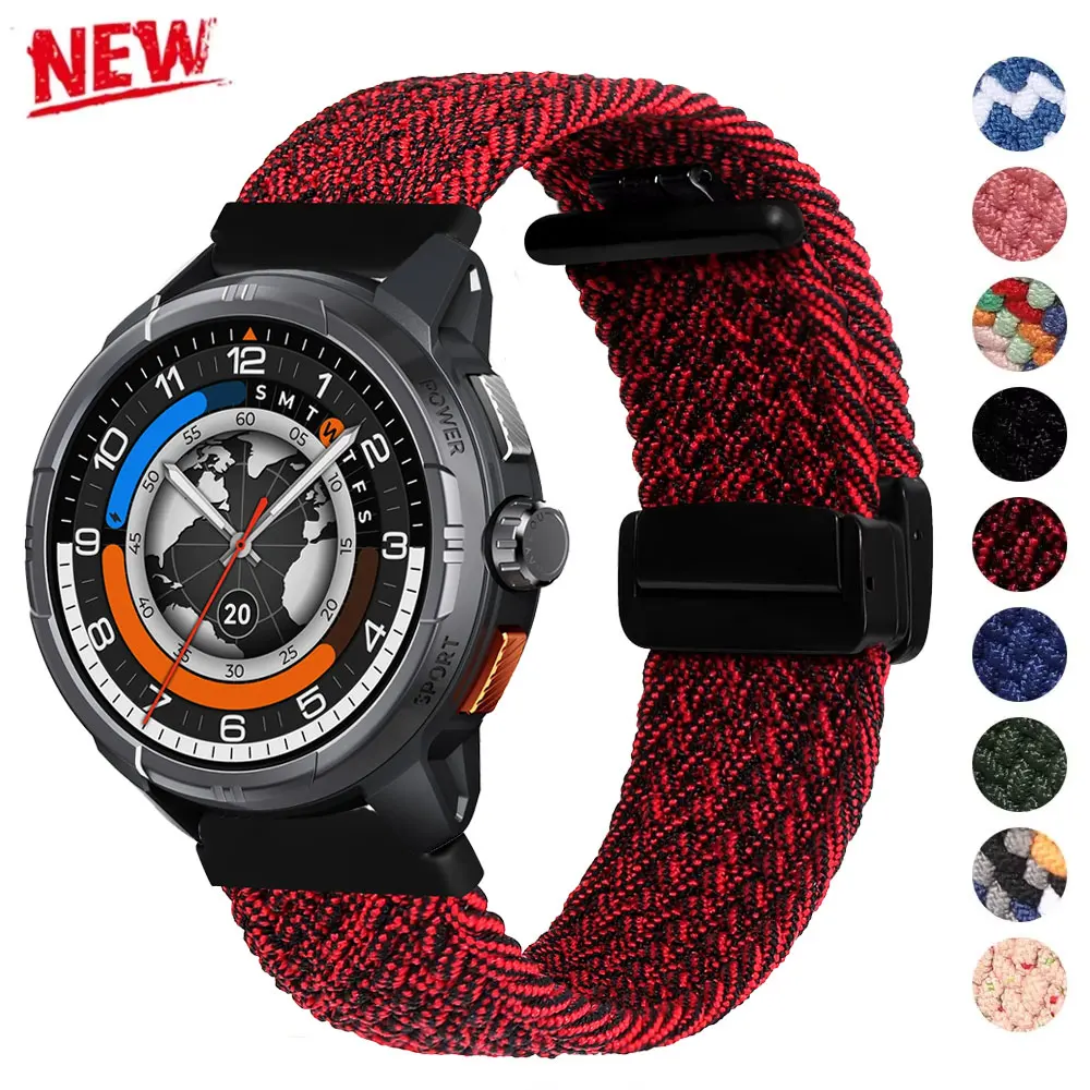 22mm Magnetarmband für HAYLOU Solar Ultra Watch 2 Pro 4 4S Armband Nylon-Armband für Realme Watch 5 S 2 2Pro 3 3 Pro