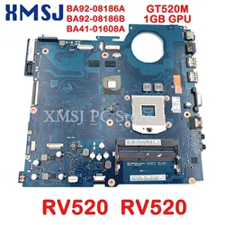 XMSJ For Samsung RV520 RV520 Laptop Motherboard BA92-08186A BA92-08186B BA41-01608A HM65 DDR3 GT520M 1GB GPU Main Board