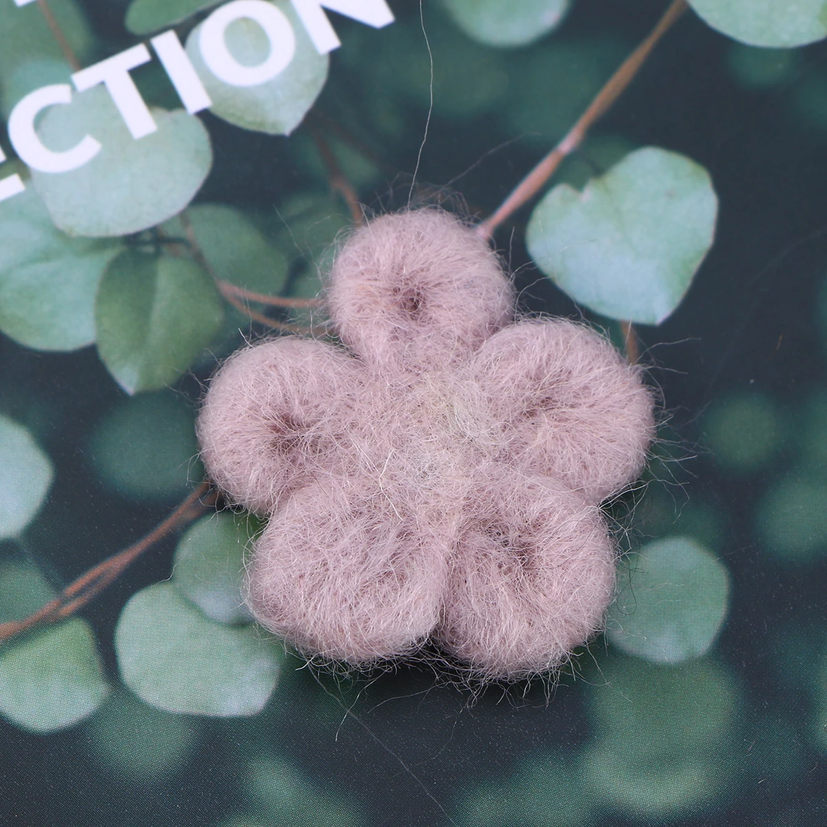 

Wool Felt Balls DIY Decorations Crafts Accessory Five-petal Flower Material Hairpins Soft Durable Pure Colors Coarse Texture