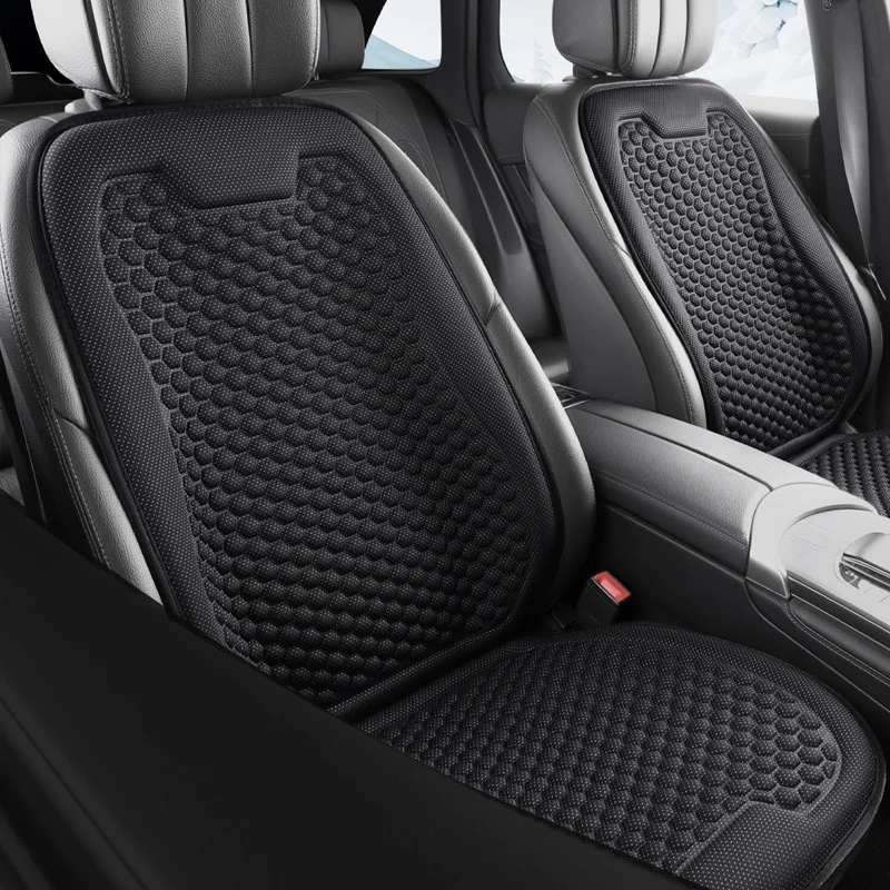 Coussin de siège de voiture rafraîchissant en soie glacée d'été, vous renvers instantanément, donnez une double sensation de refroidissement, tissu de base antidérapant confortable, convient au siège sans déplacer, coussin de siège avant simple, adapté à la plupart des accessoires d'intérieur de voiture