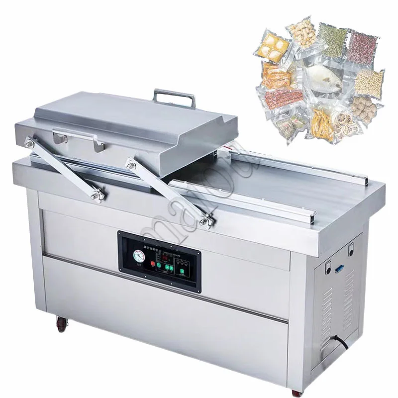 DZ-500-2SA Double Chamber Vacuum Packaging Machine Multifunction Commercail Vacuum Sealer Stainless Steel Vacuum Sealing Machine