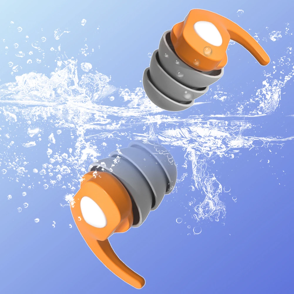 

1 пара силиконовых берушей для защиты ушей, мягкие, комфортные, шумоподавляющие, многоразовые, для сна и плавания