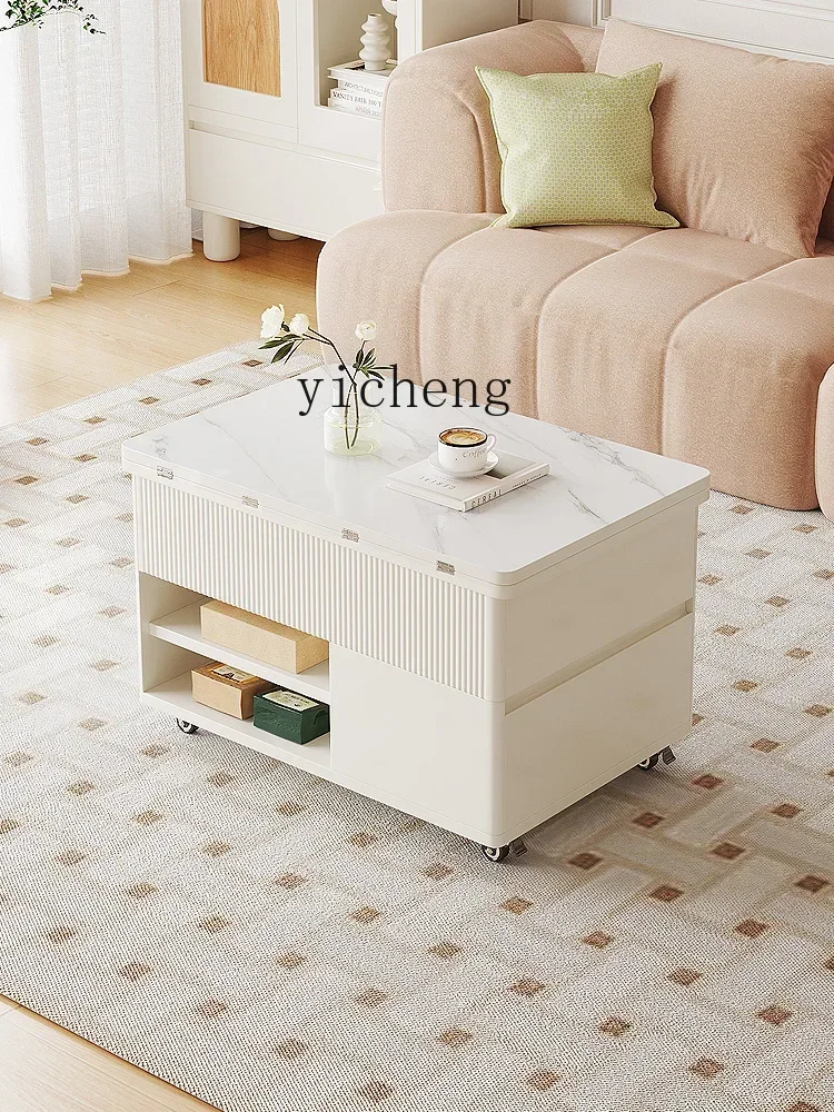 ZC multi-functional lifting coffee table dual-purpose modern simple household folding edge table small coffee table