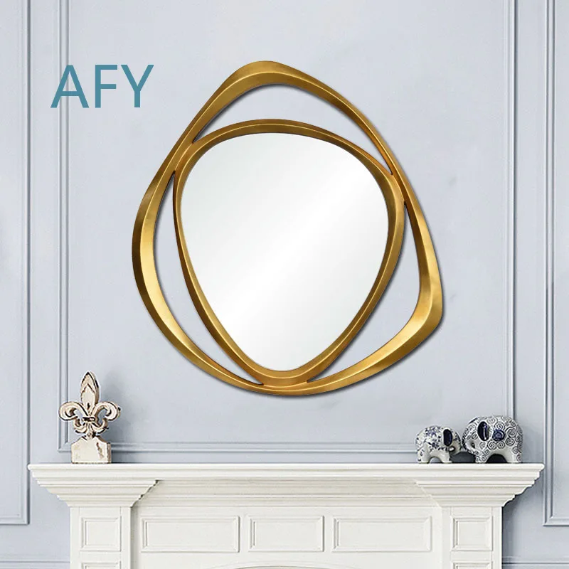 Decorative Wall Mirror for Living Room Dining Room Bedroom Hallway Porch Entryway Art Accent Mirror Special Shape Round Oval